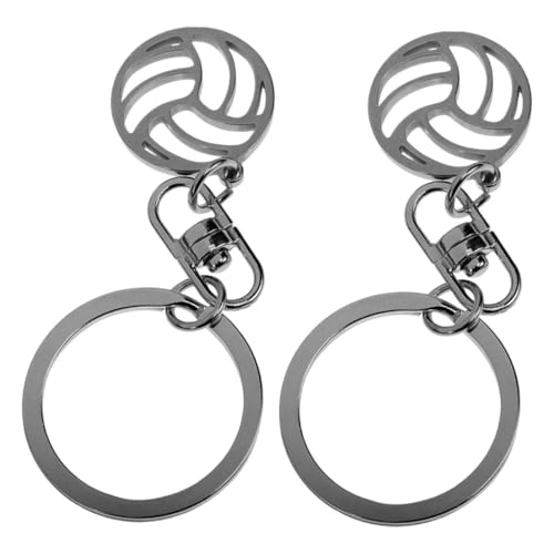 PartyKindom 2 Stück Volleyball Schlüsselanhänger Ring Zubehör Pool Coole Schlüsselanhänger Armbänder Fußball Quaste Schlüsselanhänger Volleyball Schlüsselanhänger Halter Balltyp von PartyKindom