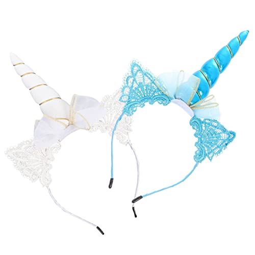 PartyKindom 2 Stück einhorn stirnband Spitze Stirnband aus Horn Hörner Stirnband tierische stirnbänder haarschmuck Haarzubehör für Mädchen entzückendes Kinderhaarband Stoff PartyKindom 2 Stück einhorn stirnband Spitze Stirnband aus Horn Hörner Stirnband tierische stirnbänder haarschmuck Haarzubehör für Mädchen entzückendes Kinderhaarband Stoff von PartyKindom