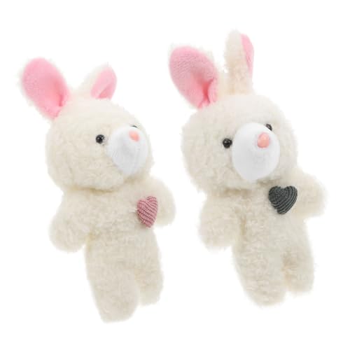 PartyKindom 2 Stück errötendes Häschen Hase Gastgeschenke Häschen-Plüsch-Schlüsselanhänger Rucksack klein Charme geburtstagsgeschenk Kaninchen Ostern Mini-Kaninchen gefüllt von PartyKindom