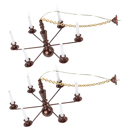 PartyKindom 2 Stücke Moos Dekorative Lampe Kleine Mini Puppen Decke Lichter Abs von PartyKindom