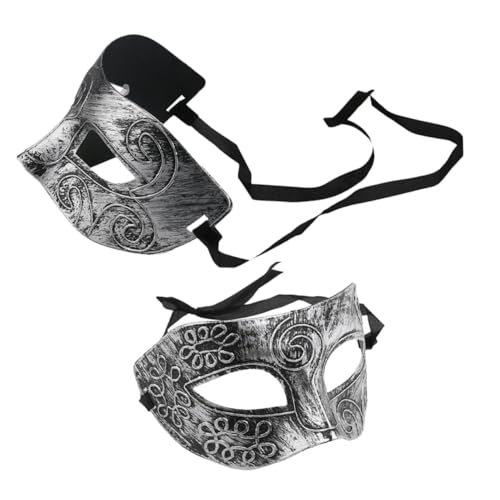 PartyKindom 2 Stücke Retro Maskerade Maske aus Robustem Kunststoff für Herren Damen Kostümparty Karneval Fasching Maskenball von PartyKindom