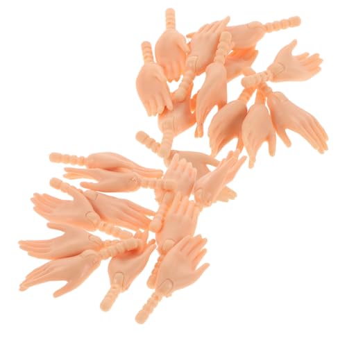 PartyKindom 20 Paar Puppenhandzubehör Miniaturspielzeug Mini-Hände Puppenhandgelenke Handteile für die Puppenherstellung falsche Hände gefälschte Handteile DIY-Handteile Plastik Schokolade von PartyKindom