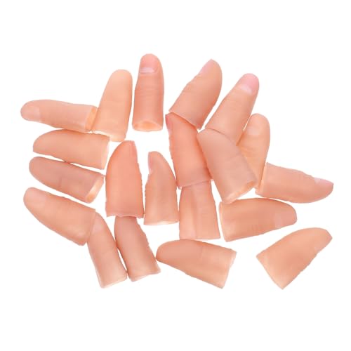 PartyKindom 20 Stück Daumenabdeckung magische Spielzeuge Requisiten realistisch Pads Finger für Nagel klein gefälschte Fingerabdeckung für Leistung künstliche Finger Vinyl PartyKindom 20 Stück Daumenabdeckung magische Spielzeuge Requisiten realistisch Pads Finger für Nagel klein gefälschte Fingerabdeckung für Leistung künstliche Finger Vinyl von PartyKindom