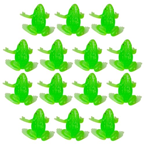 PartyKindom 20 Stück Kleiner Frosch Figuren TPR Softgummi Simulation Frosch Spielzeug für Schreibtischdekoration Garten und Kinderzimmer von PartyKindom