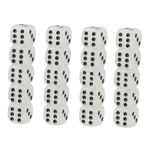PartyKindom 20 Stück Nachtleuchtende Spielwürfel mit Rund Ecken Schwarze Punkte Leuchtende Würfel für Party und Tischspiele Kreatives Zubehör für Bar Ktv und Familienveranstaltungen PartyKindom 20 Stück Nachtleuchtende Spielwürfel mit Rund Ecken Schwarze Punkte Leuchtende Würfel für Party und Tischspiele Kreatives Zubehör für Bar Ktv und Familienveranstaltungen von PartyKindom