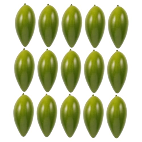 PartyKindom 20 Stück Olivenimitat Dekoration Mit Künstlichen Früchten Lebensechtes Fruchtmodell Simulation Obstdekor Künstliche Früchtedekorationen Olivenornament Hochdruck-polyethylen Green von PartyKindom
