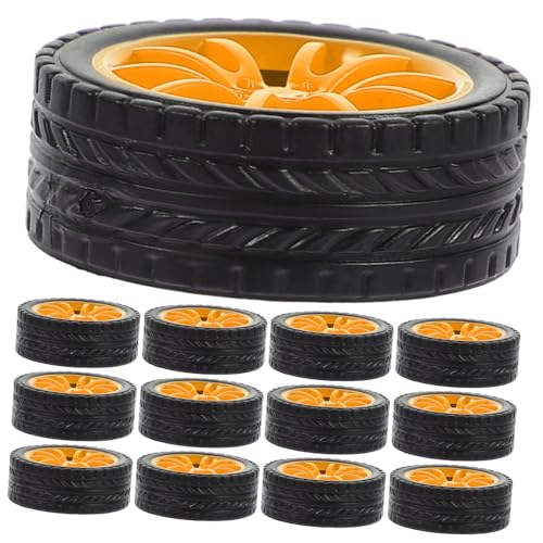 PartyKindom 20 Stück Radspielzeugautoreifen für Spielzeugauto-DIY-Räder Spielzeugautos Auto Autos Rad Auto montieren räder Autoräder Gummi Gelb PartyKindom 20 Stück Radspielzeugautoreifen für Spielzeugauto-DIY-Räder Spielzeugautos Auto Autos Rad Auto montieren räder Autoräder Gummi Gelb von PartyKindom