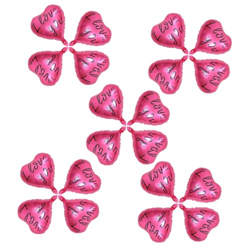 PartyKindom 20 Stück Teiliges Herz Aluminiumfolie Luftballon Set und Schwarz Langlebig Dekorativ für Valentinstag Hochzeit Verlobung DIY Party Deko Fotorequisiten von PartyKindom