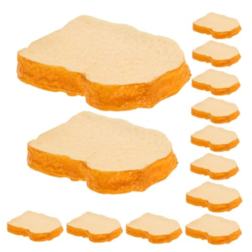 PartyKindom 20 Stück Teiliges Künstliche Brotscheiben Realistische Simulation von Toastbrot Detailgetreue Brotscheiben für Küchen und Partydekoration Vielseitige Verwendung als Deko und von PartyKindom
