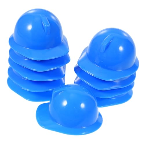 PartyKindom 20 Stück Teiliges Mini Bauhelme aus Kunststoff Sichere und Langlebige Puppenzubehör Kreative Miniaturhelme für Partys Kuchen und Flaschendekoration Geeignet für Puppenhaus und von PartyKindom