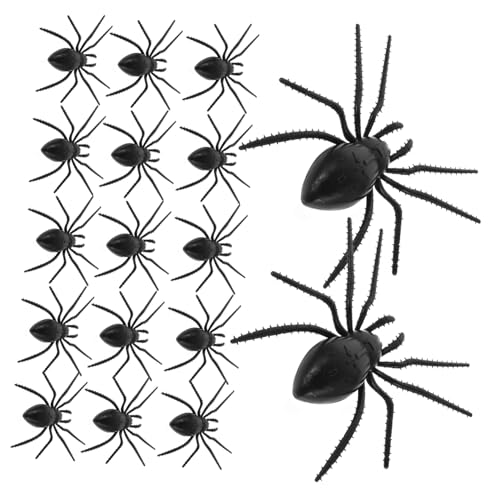 PartyKindom 20 Stück Teiliges Realistisches Spinnenset aus Kunststoff Leichte Halloween Dekoration Realistische Spinnenfiguren für DIY Indoor und Outdoor Partys Gruselige Requisiten für von PartyKindom