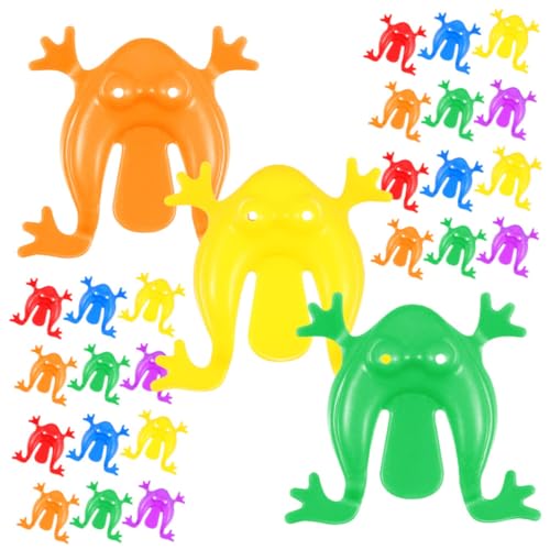 PartyKindom 20 Stück Teiliges Springende Kunststofffrösche Realistische Hüpffrösche mit Glatter Oberfläche Kindersicheres Party und Mitgebselspielzeug für Drinnen und Draußen für Jungen und von PartyKindom