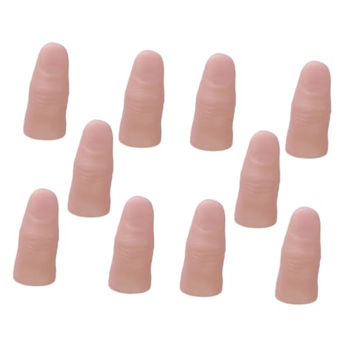 PartyKindom 20 Stück Teiliges Trick Fingers Fake Finger mit Daumenkappen Realistische Fingerlinge für Bühnenrequisiten Cosplay Halloween Party und Zaubertricks Täuschend Echte Fingernägel PartyKindom 20 Stück Teiliges Trick Fingers Fake Finger mit Daumenkappen Realistische Fingerlinge für Bühnenrequisiten Cosplay Halloween Party und Zaubertricks Täuschend Echte Fingernägel von PartyKindom