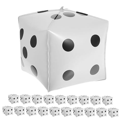 PartyKindom 20 Stück Teiliges Würfel folienballon Glänzende Aluminiumwürfel deko für Spieleabende Leichte Kreative Partydekoration für Männergeburtstage und Festivals Weiß PartyKindom 20 Stück Teiliges Würfel folienballon Glänzende Aluminiumwürfel deko für Spieleabende Leichte Kreative Partydekoration für Männergeburtstage und Festivals Weiß von PartyKindom