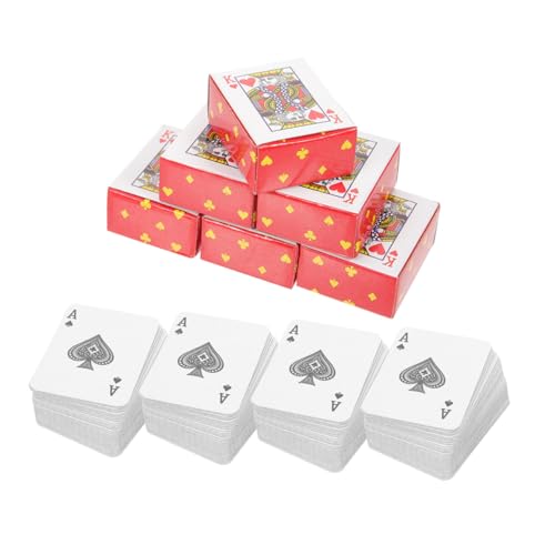 PartyKindom 24 Sätze Mini Spielkarten Teilig Ultrakompakt Tragbar Witzig Lustig Kleine Kartenspiele Reise Poker Kartenspiel für Familie Freunde Unterwegs von PartyKindom