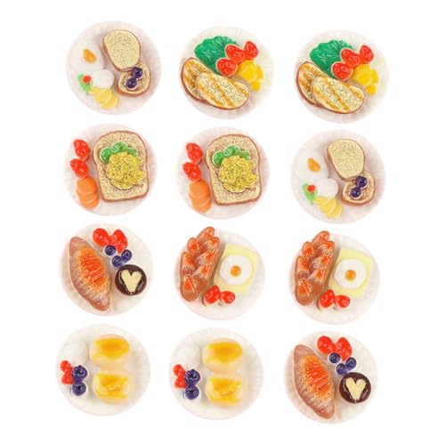 PartyKindom 24 Stück Teiliges Mini Snack Realistische Puppenhaus Lebensmittel Detailgetreue Miniatur Essensdekoration Vielseitige Mini Spielküche Accessoires für Puppenhaus und Fotorequisiten von PartyKindom