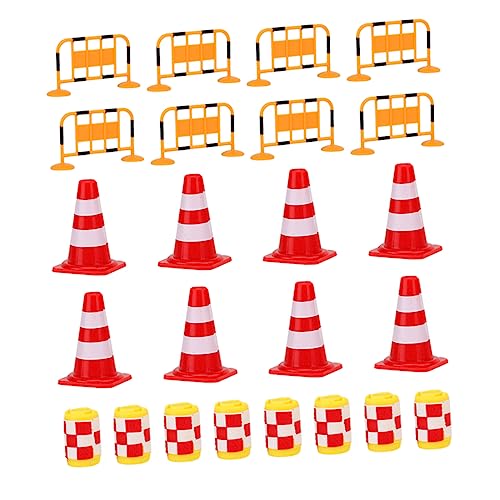PartyKindom 24 Stück Verkehrskognitives Mini-verkehrskegel Für Zapfen Mini- -verkehrskegel Straße Miniatur Sicherheitskegel Lehrreich Party Antriebskegel Abs von PartyKindom