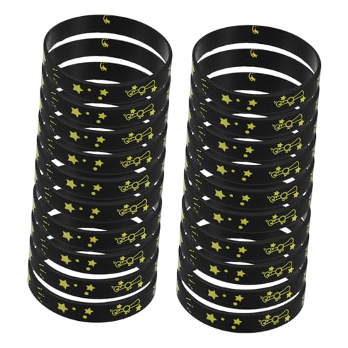 PartyKindom 24Stücke Silikonarmbänder Klasse Elastische Armbänder für Abschlussfeier Sichere und Bequeme für Gäste Langlebiges Silikon Design von PartyKindom