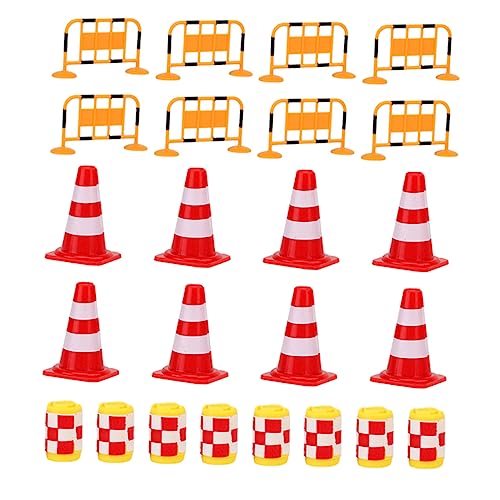 PartyKindom 24Stücke Teiliges Verkehrs Straßenblock Pädagogische Pylonen für Verkehrswissen und Fantasie für Rollenspiele und Lernspiele von PartyKindom