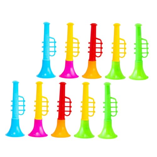PartyKindom 25 Stück Mini Trompete Blasinstrumente aus Hochwertigem Party Requisiten Sicher und Langlebig Leicht zu Transportieren Lagern Zufällige Farbe von PartyKindom
