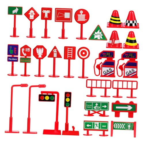 PartyKindom 28 Stück Teiliges Mini verkehrszeichen Robustem PVC mit Ampel und Straßenschildern Realistische Miniatur verkehrsschilder für Pädagogisches zur Verkehrssicherheitsförderung PartyKindom 28 Stück Teiliges Mini verkehrszeichen Robustem PVC mit Ampel und Straßenschildern Realistische Miniatur verkehrsschilder für Pädagogisches zur Verkehrssicherheitsförderung von PartyKindom