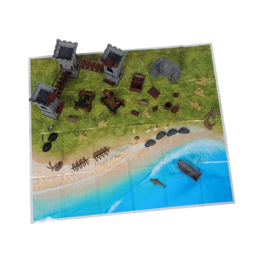 PartyKindom 293 Stück Teiliges Militärfiguren mit Mini Soldaten und Burgenmodell Detailreiche Historische Soldaten Figuren für Sandtischlandschaften für Jungen und Sammler von PartyKindom