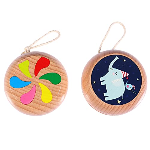 PartyKindom 2Stücke Holz Responsive Ball Pädagogisches für Jungen und Mädchen für Motorik und Spielspaß Elefant Windrad von PartyKindom