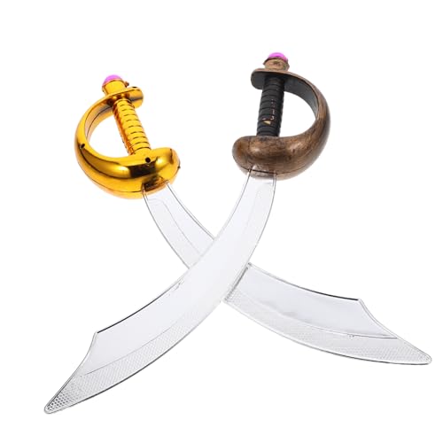 PartyKindom 2Stücke Piratenschwert für Realistische Cosplay Requisiten für Halloween Geburtstagsfeiern Rollenspiele Hochwertige Dekoration für Piraten Events von PartyKindom