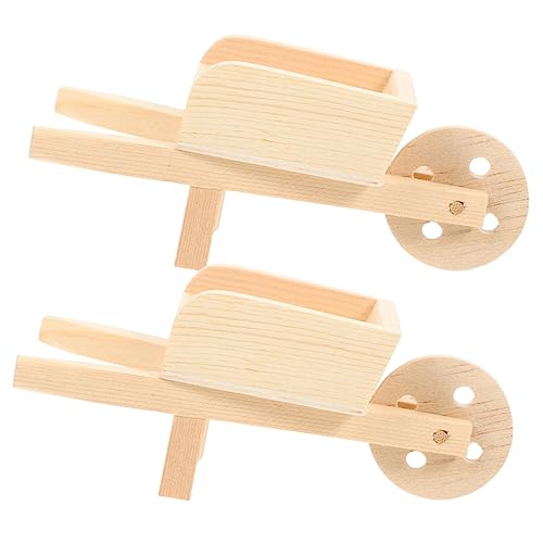 PartyKindom 2Stücke Puppenhaus Holzkarren Realistische Deko für Mini Märchenwelten Langlebiges Material Kreatives Design für Erwachsene PartyKindom 2Stücke Puppenhaus Holzkarren Realistische Deko für Mini Märchenwelten Langlebiges Material Kreatives Design für Erwachsene von PartyKindom