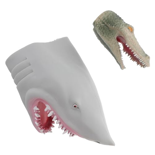 PartyKindom 2Stücke TPR Handpuppen für Umweltfreundliches Fingerpuppenspielzeug für Rollenspiele Fördert Kreativität und Geschichtenerzählen Zufällige Designs von PartyKindom