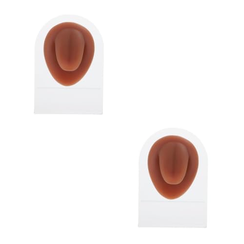 PartyKindom 2st Requisiten Lehren Piercing-kits Für Alle Piercings Zahnmodell Lehrmodell Bausätze Piercing-set Piercing-modelle Zungenringe Gefälscht Coffee Silikon in Lebensmittelqualität von PartyKindom