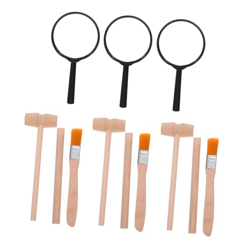 PartyKindom 3 Sätze Archäologische Ausgrabungssets mit Holzhammer Meißel Pinsel und Lupe Dinosaurier Fossilien Grabungsspielzeug Ausgrabung Kit für Junge Stem Lernspielzeug PartyKindom 3 Sätze Archäologische Ausgrabungssets mit Holzhammer Meißel Pinsel und Lupe Dinosaurier Fossilien Grabungsspielzeug Ausgrabung Kit für Junge Stem Lernspielzeug von PartyKindom