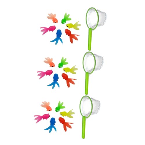 PartyKindom 3 Sätze Wasserspielzeug Cartoon Goldfisch Wasserfische Badespaß Spielset mit Weichen Fischen und Netzen Gemischt Fördert Farberkennung und Vorstellungskraft Zufällige Farbe PartyKindom 3 Sätze Wasserspielzeug Cartoon Goldfisch Wasserfische Badespaß Spielset mit Weichen Fischen und Netzen Gemischt Fördert Farberkennung und Vorstellungskraft Zufällige Farbe von PartyKindom