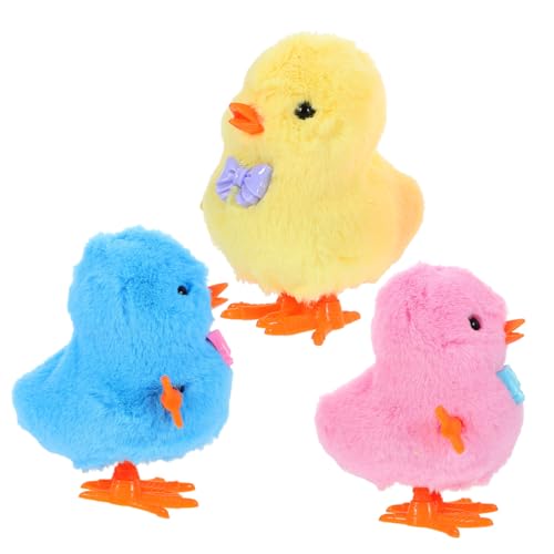PartyKindom 3 Stück Aufziehküken Lustige Sprungküken für Ostern und Partys Bunte Aufziehspielzeuge für Jungen und Mädchen Zufällige Farben Zufällige Farbe Zufällige Farbe von PartyKindom