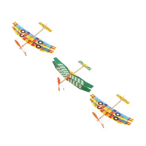 PartyKindom 3 Stück Gummiband Angetriebene Flugzeug Modelle Outdoor Bausatz für Basteln und Hand Auge Koordination Bunte Schaumstoffgleiter für Jungen und Mädchen PartyKindom 3 Stück Gummiband Angetriebene Flugzeug Modelle Outdoor Bausatz für Basteln und Hand Auge Koordination Bunte Schaumstoffgleiter für Jungen und Mädchen von PartyKindom