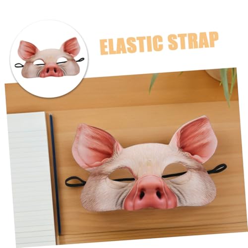 PartyKindom 3 Stück Halbe Tiergesicht Masken Schwein in Rosa mit Elastischem Band Detailreiche Cartoon Masken für Halloween Karneval Cosplay Partys und Wiederverwendbar PartyKindom 3 Stück Halbe Tiergesicht Masken Schwein in Rosa mit Elastischem Band Detailreiche Cartoon Masken für Halloween Karneval Cosplay Partys und Wiederverwendbar von PartyKindom