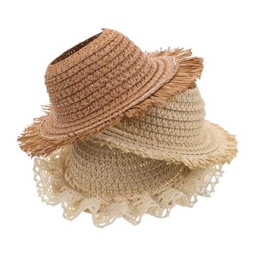 PartyKindom 3 Stück Handgewebte Offene Hüte mit Breiter Krempe für DIY Projekte Puppen Outfits und Foto Requisiten Vielseitige Dekoration für Teepartys und Mehr PartyKindom 3 Stück Handgewebte Offene Hüte mit Breiter Krempe für DIY Projekte Puppen Outfits und Foto Requisiten Vielseitige Dekoration für Teepartys und Mehr von PartyKindom