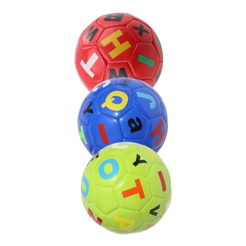 PartyKindom 3 Stück Kinderfußball Robuster Aufblasbarer PVC Fußball für Outdoor Kleiner Fußball für Jungen und Mädchen Fördert und Kreativität Zufällige Farbe Zufällige Farbe von PartyKindom
