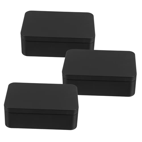 PartyKindom 3 Stück Poker-Aufbewahrungsbox Pokerkarten Spielkarten-Organizer Sammlung Deck klein Fall Kartenhalter Kartenhalter für Spielkarten Kartendose Weißblech Schwarz von PartyKindom