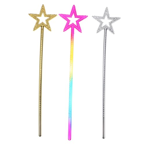 PartyKindom 3 Stück Sternen Zauberstäbe für Glitzernde Feenstäbe Gold Silber und Farben für Kostümpartys und Rollenspiele Verkleidungsaccessoires für Mädchen PartyKindom 3 Stück Sternen Zauberstäbe für Glitzernde Feenstäbe Gold Silber und Farben für Kostümpartys und Rollenspiele Verkleidungsaccessoires für Mädchen von PartyKindom