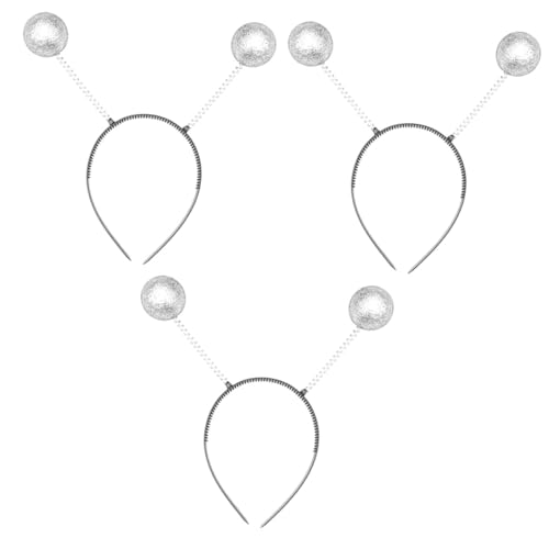 PartyKindom 3 Stück Teiliges Antenne Stirnband mit Glitzerbällen Kostümzubehör für Partys Mottopartys und Cosplay Bequem und Langlebig von PartyKindom