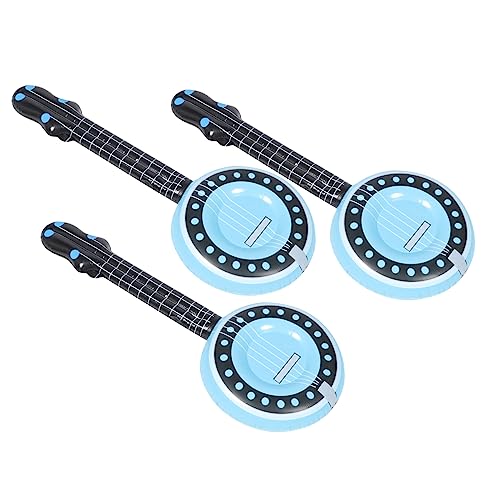 PartyKindom 3 Stück Teiliges Aufblasbares Musikinstrument Banjo Trompete PVC Bühnenrequisiten Party Deko für Musikfans Geburtstagsfeier Karneval PartyKindom 3 Stück Teiliges Aufblasbares Musikinstrument Banjo Trompete PVC Bühnenrequisiten Party Deko für Musikfans Geburtstagsfeier Karneval von PartyKindom