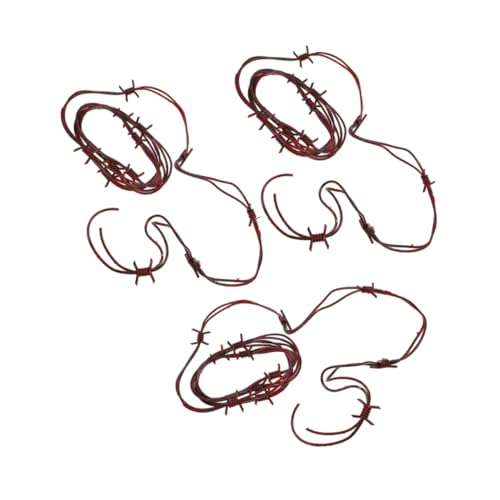 PartyKindom 3 Stück Teiliges Halloween-dekor Stacheldraht-attrappen Kunststoff Realistisch Rostiges Design Für Innen Außen Gruselige Party-Dekorationen Haunted House Maskenball PartyKindom 3 Stück Teiliges Halloween-dekor Stacheldraht-attrappen Kunststoff Realistisch Rostiges Design Für Innen Außen Gruselige Party-Dekorationen Haunted House Maskenball von PartyKindom