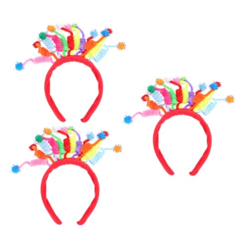 PartyKindom 3 Stück Teiliges Pompon Haarband Bunte Geburtstags Stirnbänder Weiches Hautfreundliches Haarschmuck für Mädchen Party Alltag Geeignet PartyKindom 3 Stück Teiliges Pompon Haarband Bunte Geburtstags Stirnbänder Weiches Hautfreundliches Haarschmuck für Mädchen Party Alltag Geeignet von PartyKindom
