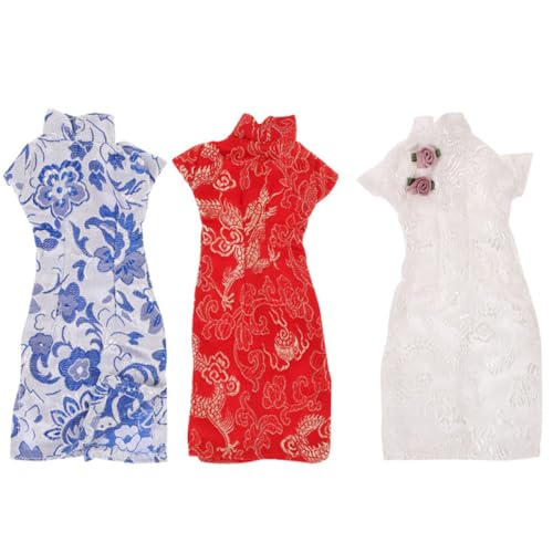PartyKindom 3 Stück Teiliges Puppen Cheongsam Bekleidungsset für Puppen Dekorative Gestaltete Kleider für Mädchen für Spiel und Styling PartyKindom 3 Stück Teiliges Puppen Cheongsam Bekleidungsset für Puppen Dekorative Gestaltete Kleider für Mädchen für Spiel und Styling von PartyKindom