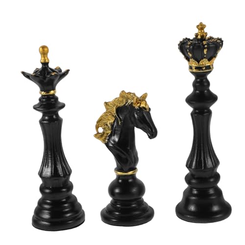 PartyKindom 3 Stück Teiliges Schach Skulpturen Set Resin Dekorative Schachfiguren für Home Office Langlebige und Stilvolle Kunstwerke für Besondere Anlässe PartyKindom 3 Stück Teiliges Schach Skulpturen Set Resin Dekorative Schachfiguren für Home Office Langlebige und Stilvolle Kunstwerke für Besondere Anlässe von PartyKindom