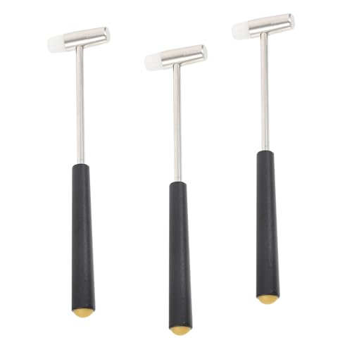 PartyKindom 3 Stück Teiliges mit Doppelseitigem Design Praktische Holzspielzeug hämmer für Fördert Feinmotorik und Kreativität Sichere Oberfläche für Bauklötze von PartyKindom