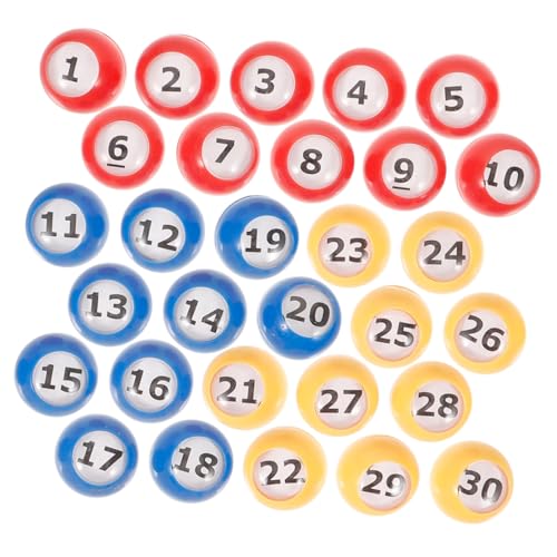 PartyKindom 30 Stück Teiliges Bunte Lotteriekugeln aus Kunststoff Nummerierte Bingo Ersatzbälle für Party Aktivität und Verlosung Leicht Abriebfest Kompakt und für Spiele und Events PartyKindom 30 Stück Teiliges Bunte Lotteriekugeln aus Kunststoff Nummerierte Bingo Ersatzbälle für Party Aktivität und Verlosung Leicht Abriebfest Kompakt und für Spiele und Events von PartyKindom