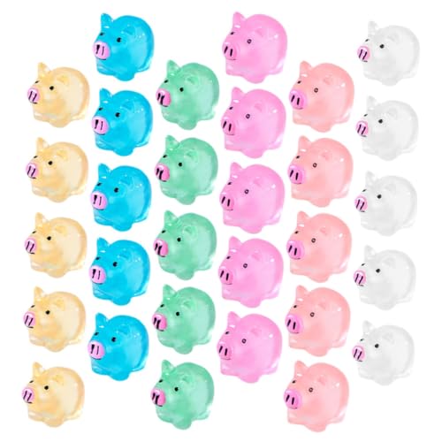 PartyKindom 30 Stück Teiliges Miniatur Leuchtende Harz Schweine Niedliche Nachtlicht Dekoration Langlebige Miniatur Figuren aus Resin für Tisch Garten und Mooslandschaft Deko PartyKindom 30 Stück Teiliges Miniatur Leuchtende Harz Schweine Niedliche Nachtlicht Dekoration Langlebige Miniatur Figuren aus Resin für Tisch Garten und Mooslandschaft Deko von PartyKindom
