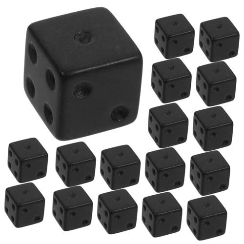 PartyKindom 30 Stück Teiliges Schwarze Acryl Würfel Rechtwinklige Spielwürfel für Brettspiele Partyspiele und Unterricht Leicht Langlebig Tragbar für Zuhause Bar Familie von PartyKindom